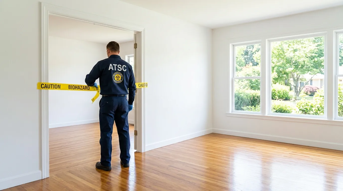 Certified biohazard cleanup crew performing Decomposition Cleanup in Keansburg